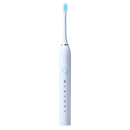 Escova de dentes elétrica vibratória sônica Suteng preta para cuidados bucais, com cerdas macias e design ergonômico.