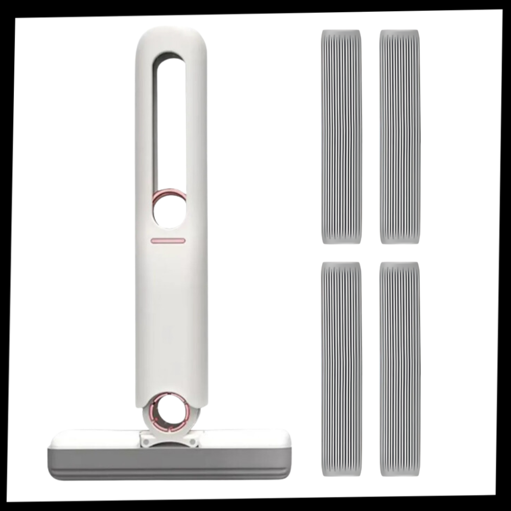 Mop com cabeça giratória e sistema de espremer automático da marca Bez Marki para limpeza eficiente de casa
