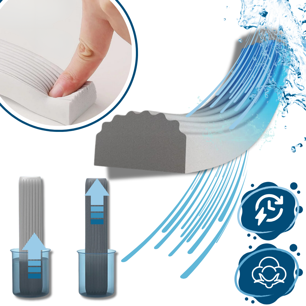 Mopa com cabeça giratória e sistema de espremer automático, ideal para limpeza doméstica eficiente e sustentável.