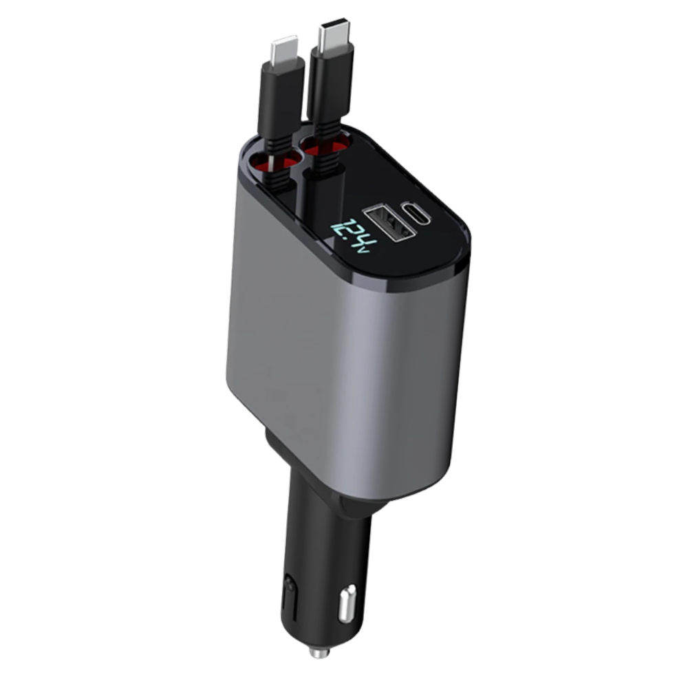 Estação de carga telescópica T-power para veículos elétricos, eletrônica moderna para carregamento de carros.