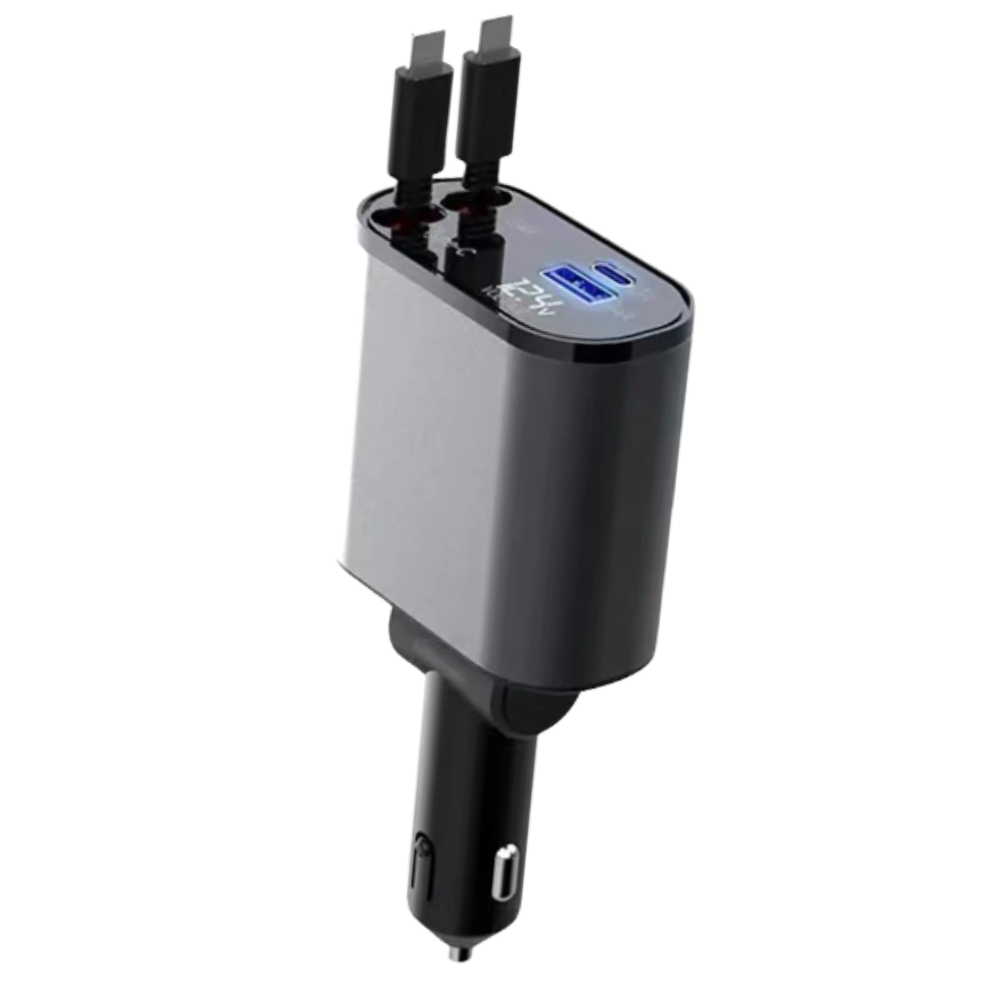 Estação de carga telescópica T-power para veículos eletrônicos, compatível com dispositivos Apple, para carregamento eficiente.