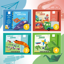 Livro de origami DIY Taluosi com temas variados, incluindo carros, para hobbies de artesanato criativo e entretenimento.