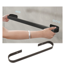 Suporte de parede em alumínio Taluosi para pantuflas, organizador preto, eficiente para armazenamento e organização doméstica.