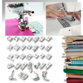 Conjunto de 32 a 42 pés-de-biche para máquina de costura Tapcet, ideal para artesanato e costura criativa.