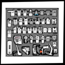 Conjunto de 32 a 42 pés-de-biche para máquina de costura Tapcet, acessórios para artesanato e costura criativa.
