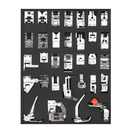 Conjunto de 32/42 pés-de-biche para máquina de costura Tapcet, peças para projetos de artesanato e costura criativa.