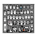Conjunto de 32/42 pés-de-biche para máquina de costura Tapcet, acessórios para projetos de artesanato e costura criativa.