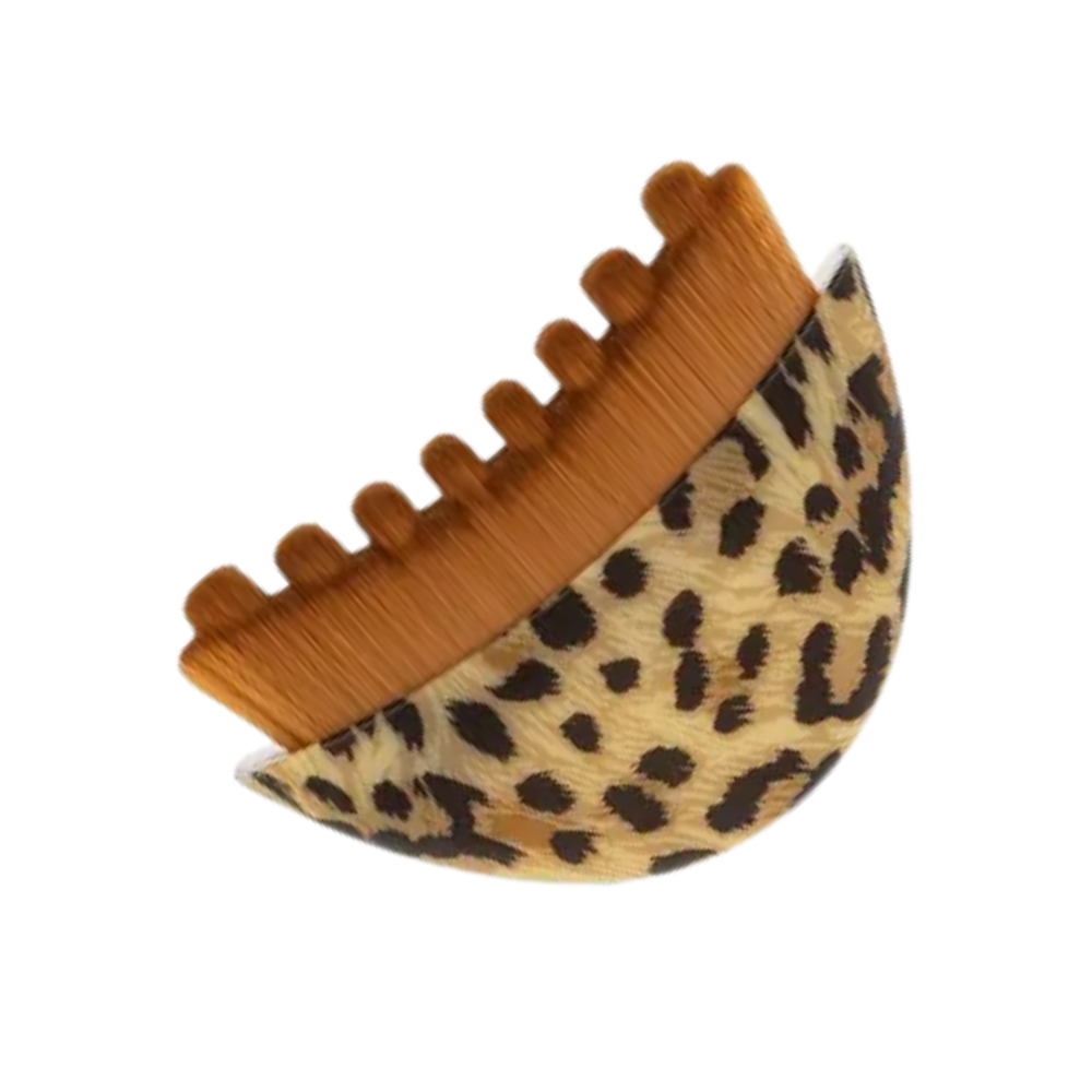Escova facial Tapify para drenagem linfática, com design em estampa de leopardo, para cuidados cosméticos da pele.