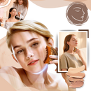 Escova facial Tapify para drenagem linfática, com design de leopardo, ideal para cuidados cosméticos e massagem facial.