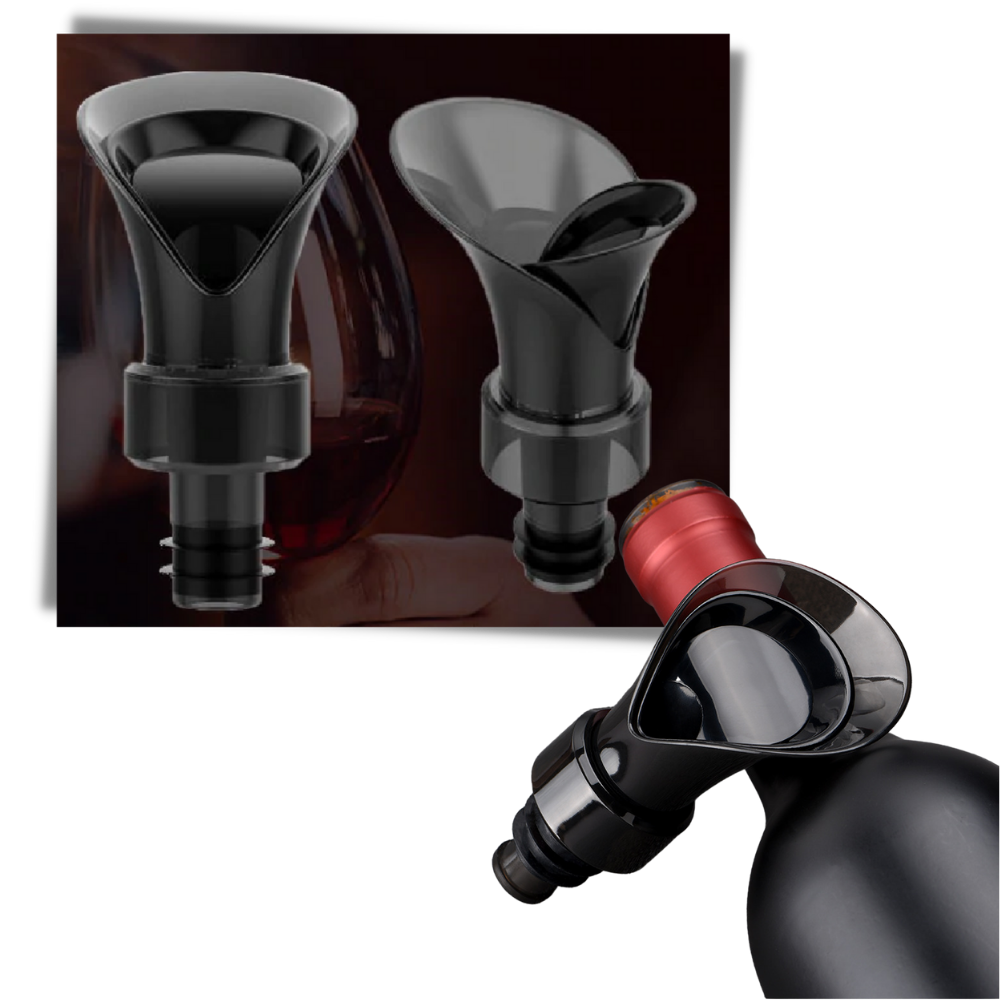 Decantador de vinho 2-em-1 com tampa da marca Tboline, acessório de bar para servir e preservar vinhos com estilo.