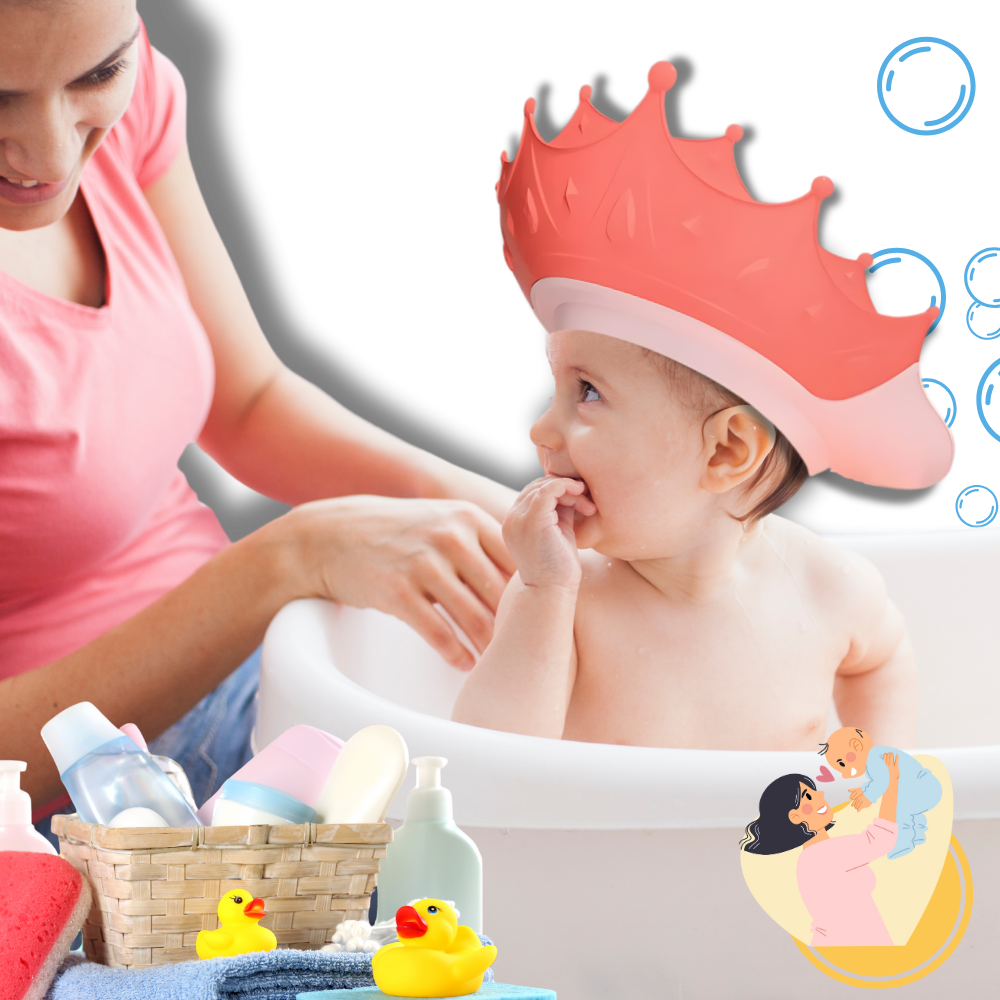 Visière de bain pour enfants Hurnice, accessório de banho para bebês, capuz transparente para proteção durante o banho