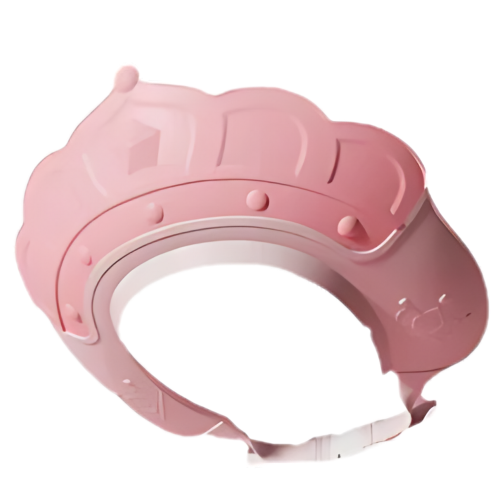 Visor de banho para crianças da Hurnice, touca de banho rosa sem lágrimas, acessório de banho para bebês.