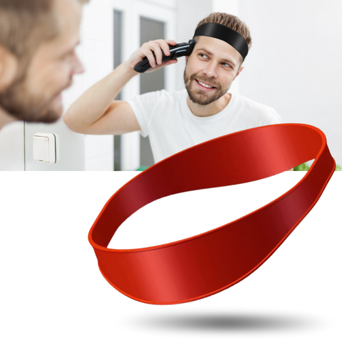 Bande elástica incurvada para corte de cabelo degradê, produto de rasagem e cuidados da marca Teblacker, em tom azul