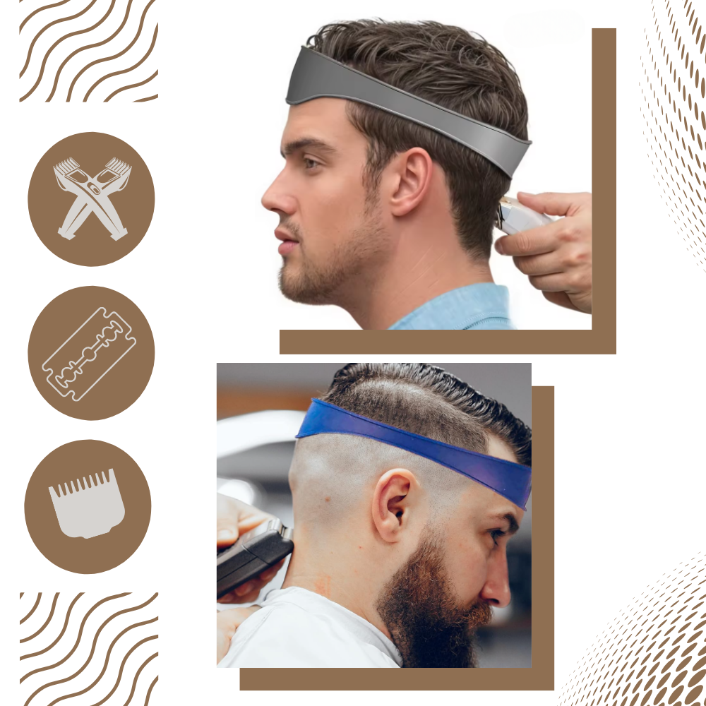 Banda elástica incurvada para corte de cabelo degradê, produto de rasagem e cuidados da marca Teblacker.