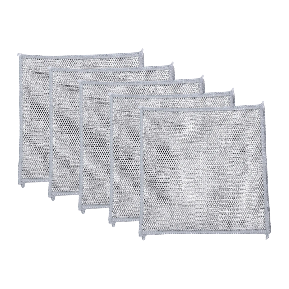 Panos de limpeza de chiffon absorvent e grossos da Ykohkofe, cinco unidades para limpeza doméstica eficiente.