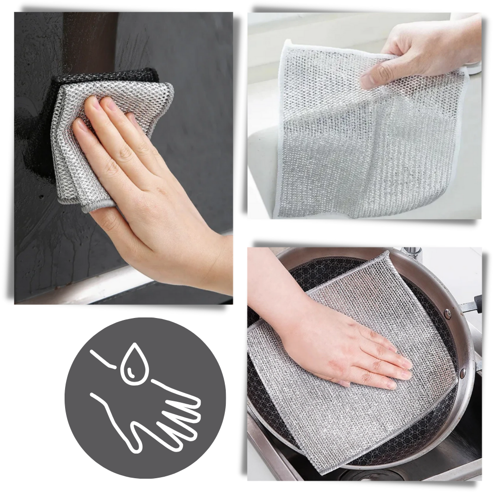 Pano de limpeza de chiffon espesso e absorvente da Ykohkofe, ideal para limpeza doméstica suave e eficiente.