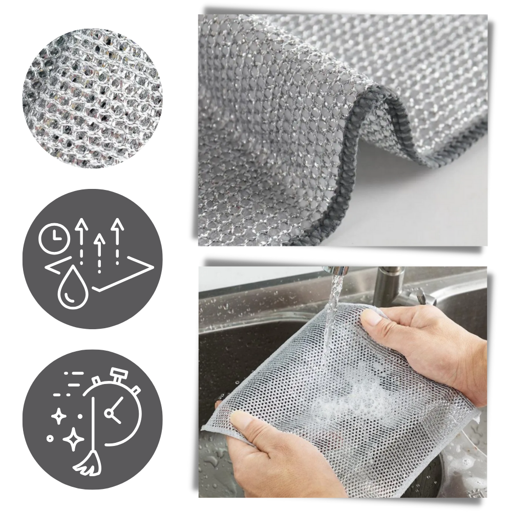 Pano de limpeza de chiffon grosso e absorvente da Ykohkofe, tecido macio e de secagem rápida para limpeza doméstica eficiente