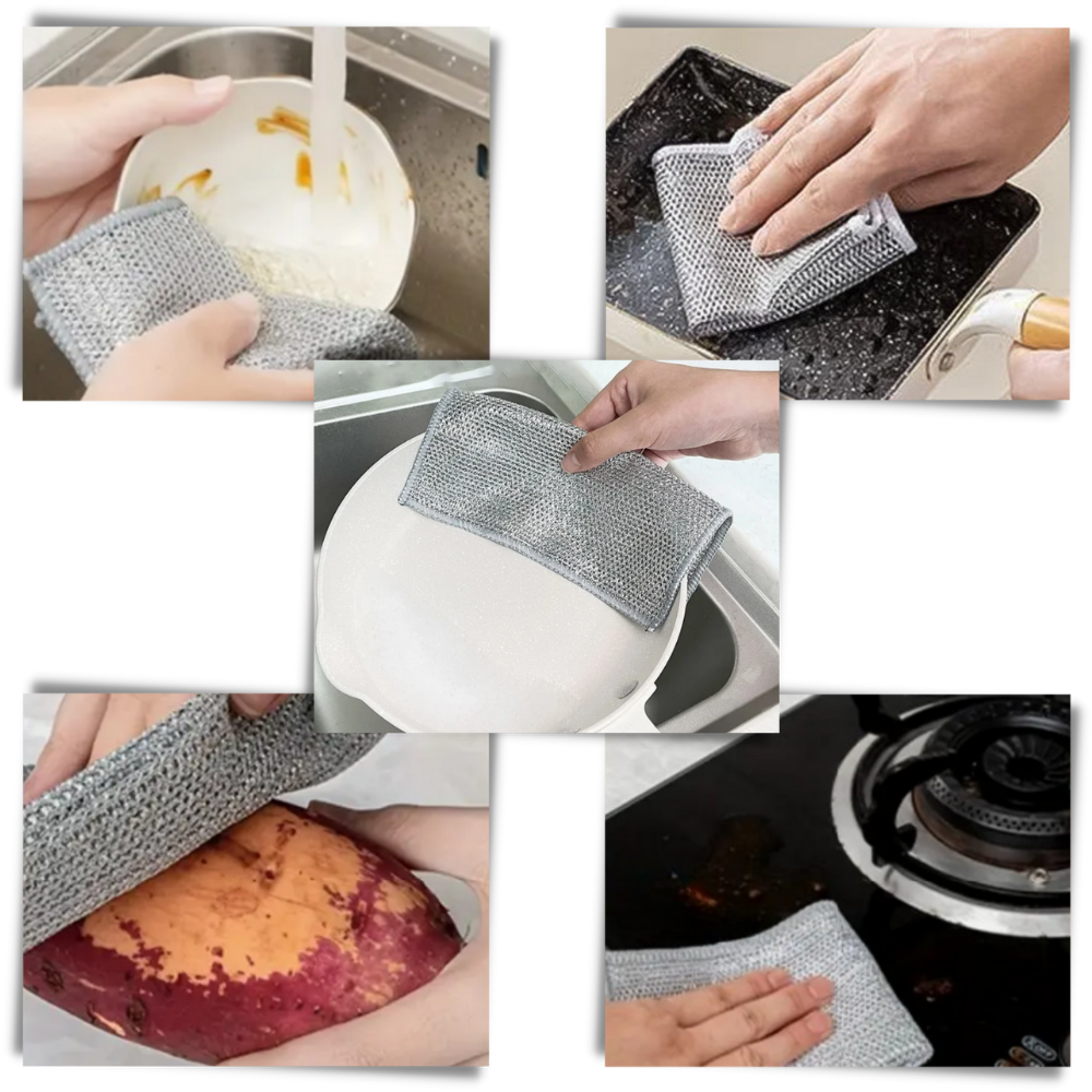 Pano de limpeza de chiffon grosso e absorvente da Ykohkofe, ideal para limpeza doméstica versátil e eficaz.