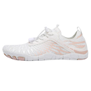 Sapatos ortopédicos ultrafinos Weinexra para sensação de pés nus, em branco e rosa, com design confortável e leve.
