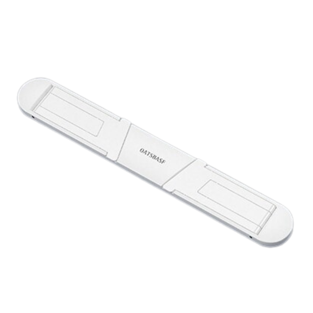 Suporte de laptop leve e invisível da Thinkstar em alumínio branco, acessório para computadores portátil, design compacto e funcional.