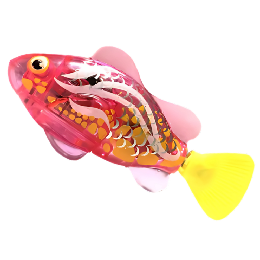 Jogo de peixe balançante interativo da marca Time For J, brinquedo de banho com peixe coral colorido.