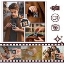 Câmera digital TLR vintage Vito, aparelho fotográfico portátil com design clássico e criativo, ideal para fotografia retrô.