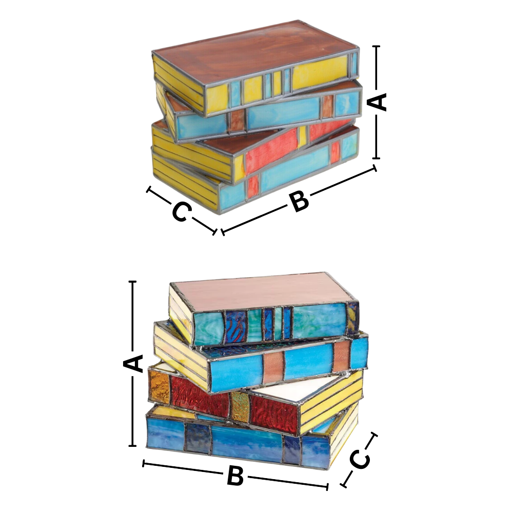 Lâmpada Leaqu com design de livros empilhados, iluminação moderna e elegante para decoração de ambientes.