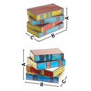 Lâmpada Leaqu com design de livros empilhados, iluminação moderna e elegante para decoração de ambientes.