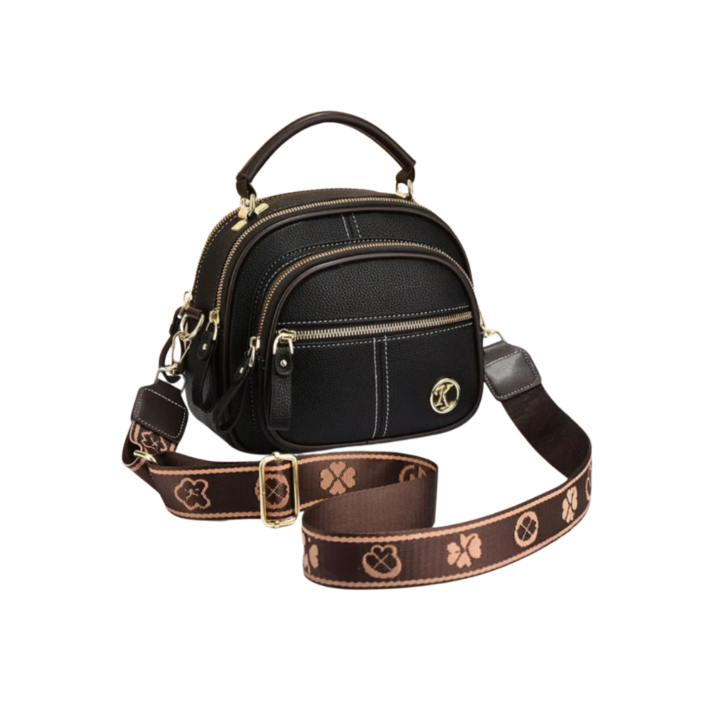 Bolsa tiracolo vegana preta da Latico, acessório para bolsas e carteiras, com design clássico e elegante.
