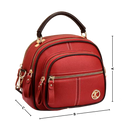 Bolsa transversal vegana da Latico, acessório elegante para bolsas e carteiras, em design atemporal com dimensões visíveis.
