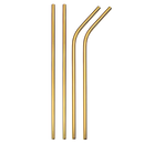 Paille réutilisable en acier inoxydable pour articles de fête, avec design argenté et courbé, de la marque Tocoles.