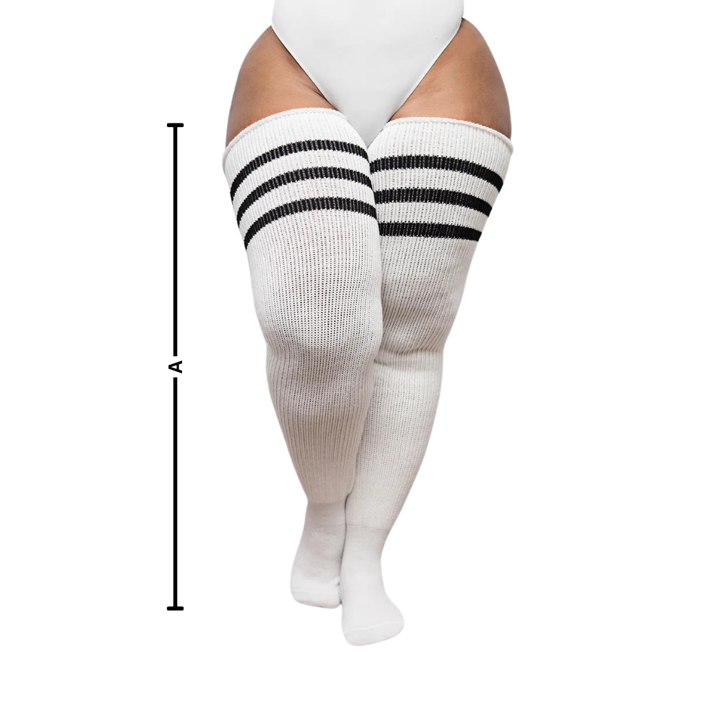 Meias femininas acima do joelho da Mpwegnp com ponta reforçada, ideais para conforto e estilo em roupas íntimas e meias longas.