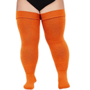 Meias soquetes de mulher, tamanho acima do joelho, com reforço na ponta, na cor laranja, marca Mpwegnp