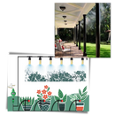 Kit de irrigação para jardim Tomfoto, sistema de irrigação com mangueira de 5 metros para irrigação eficiente.