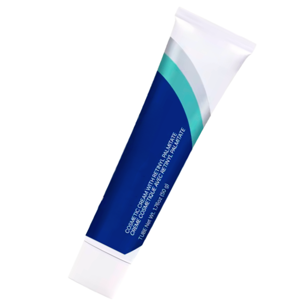 Creme renovadora com retinol da Tommy Hilfiger, cosmético para cuidados faciais, com embalagem e textura visíveis na imagem.