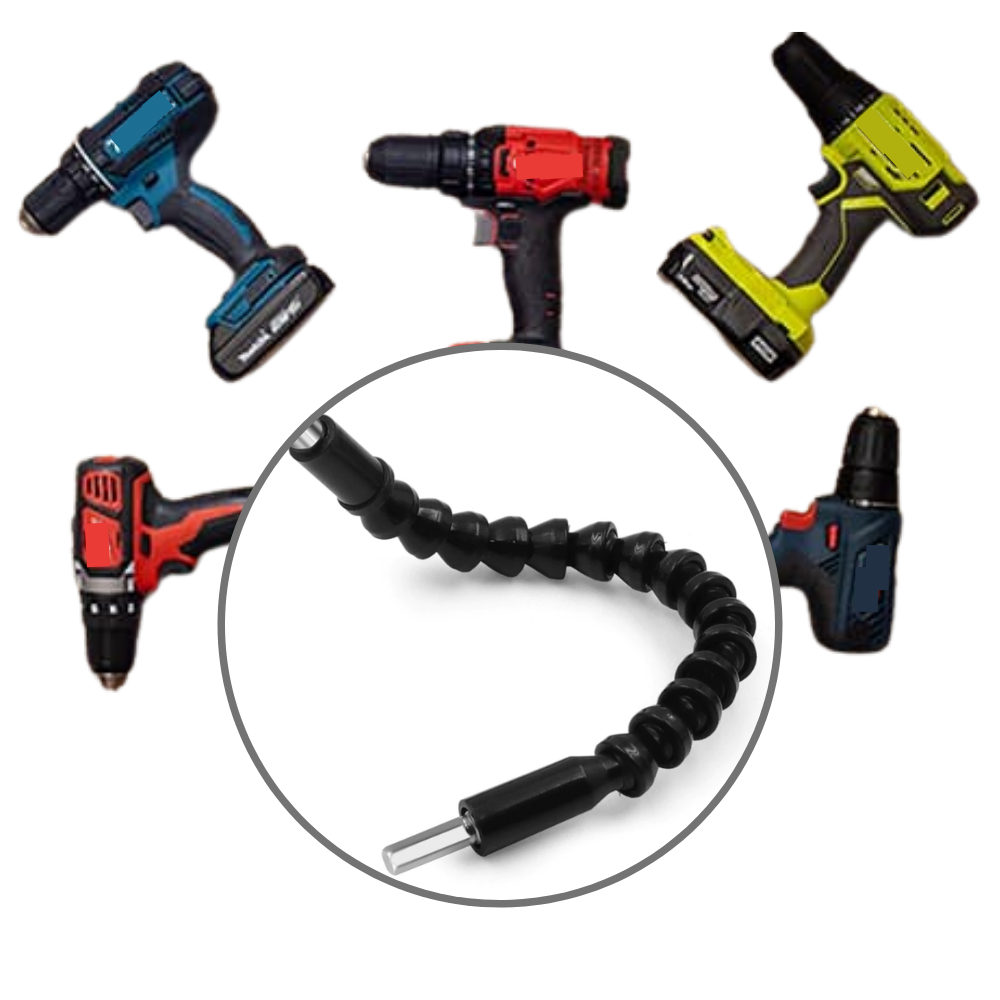 Porte-foret flexível Tomshine para perceuse elétrica, acessório de 195 mm para perfuração mais precisa e acessível.