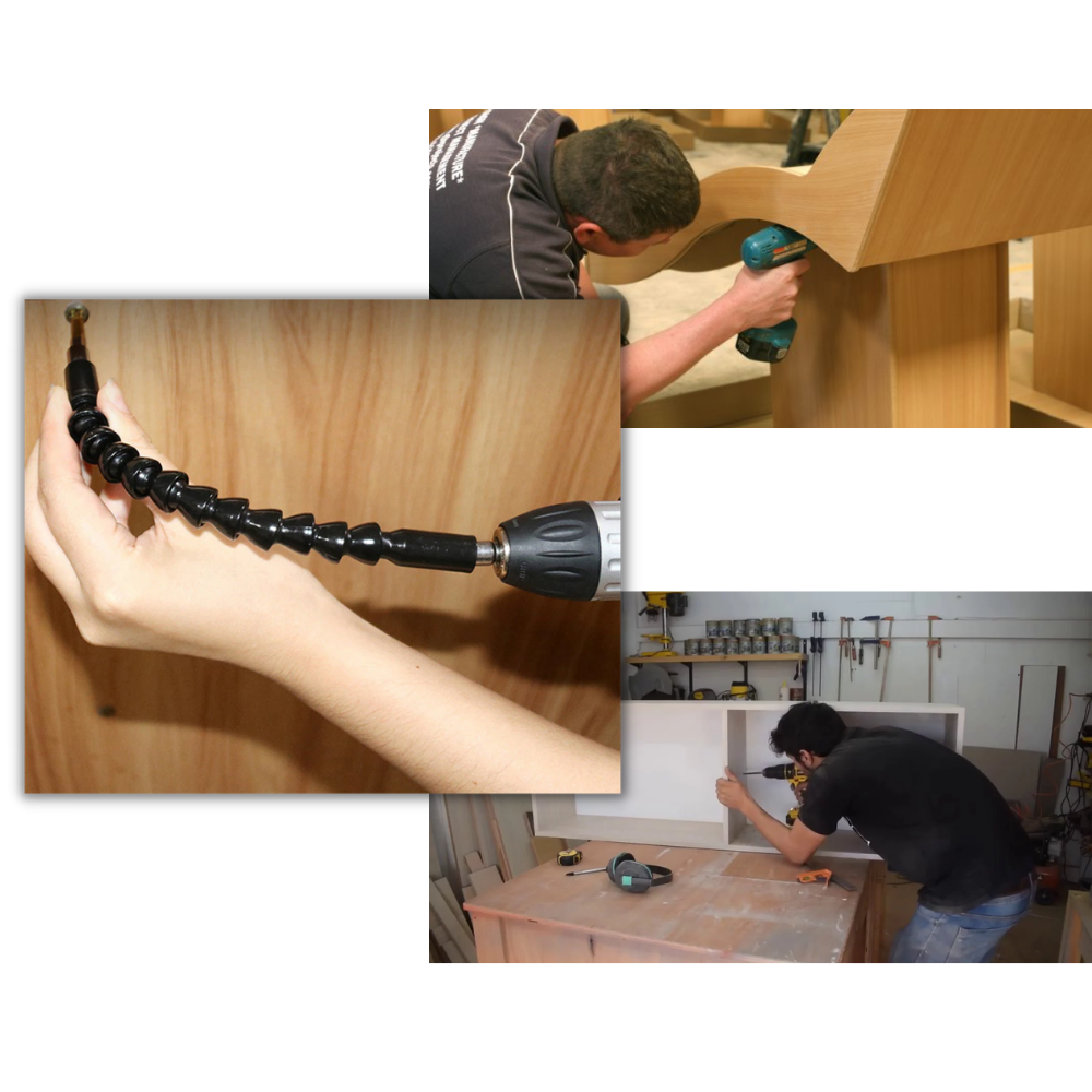 Porte-foret flexível Tomshine para perceuse électrique, acessório de 195 mm para facilitar perfuração em locais difíceis.