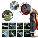 Pistolet de jardin Tomshoo, arrosagem universal com 8 modos, usado para irrigação e cuidados com plantas.