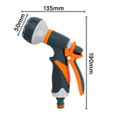 Pistolet de arrosagem universal Tomshoo com 8 modos, ferramenta de irrigação para jardim, ajuste de jato de água.