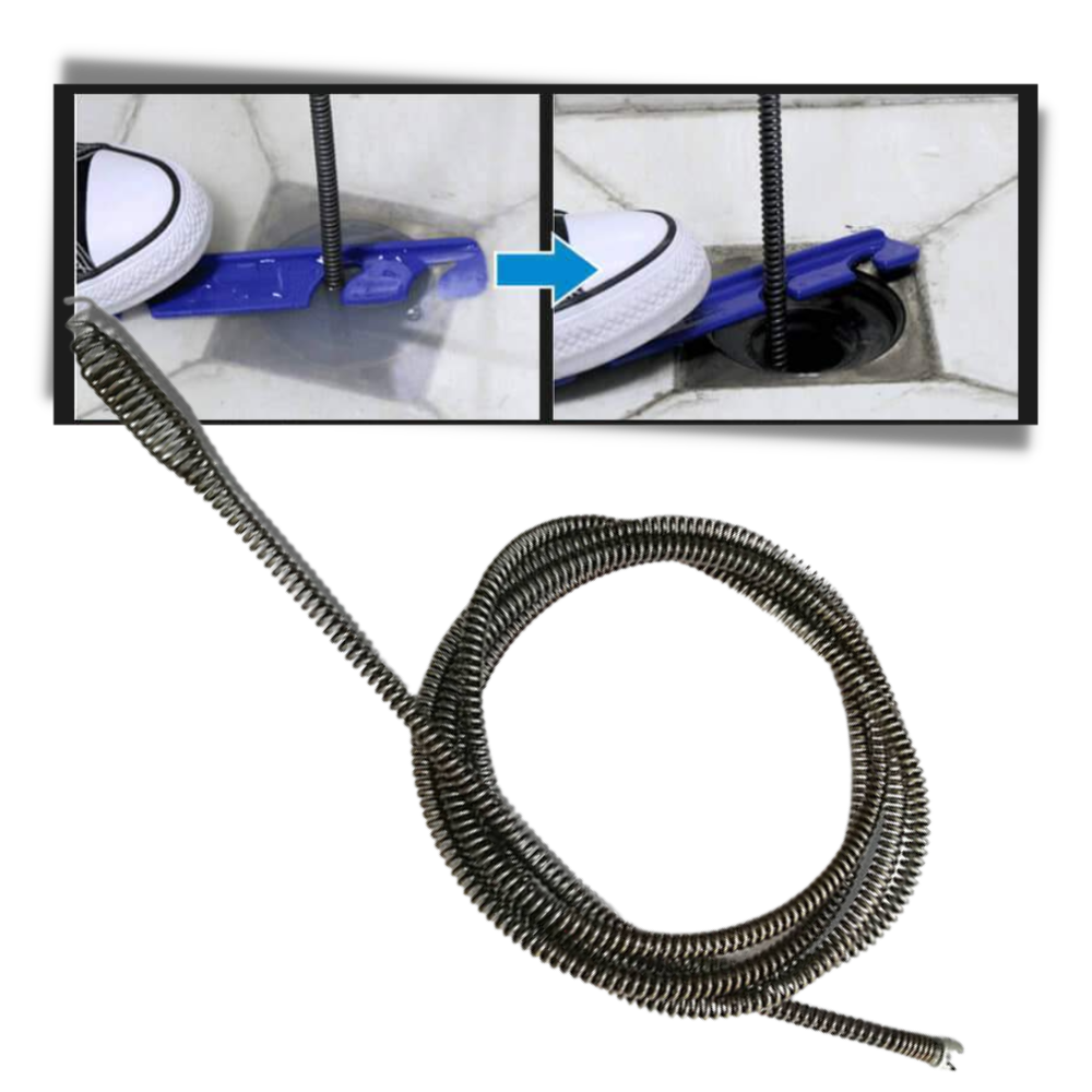 Produto químico Tongina para limpeza de canos, mostrado com ferramenta de perfuração elétrica, para desentupimento eficiente.