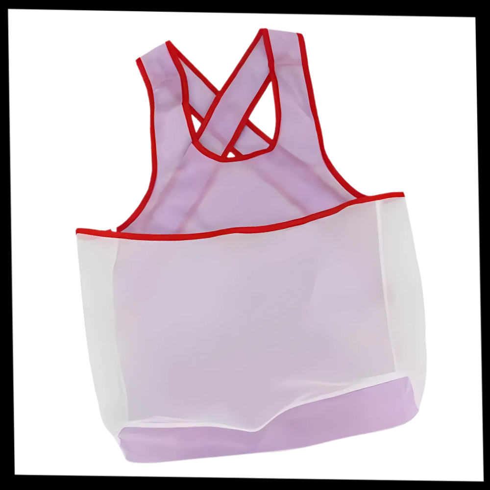 Tablier de ménage impermeável Tongina com grande bolso, ideal para limpeza e proteção na cozinha.