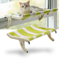 Acessório para gatos Mewoofun, cama de janela sem ferramentas e perchoir para gatos, com tecido macio e estrutura segura.