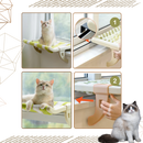 Cama para gatos e perchoir de janela Mewoofun, acessório sem ferramentas, confortável e fácil de instalar para o bem-estar do seu gato.