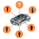 Kit de 100 clips Tools para painel de porta de carro, peças automotivas e motos, com ferramenta para instalação fácil.