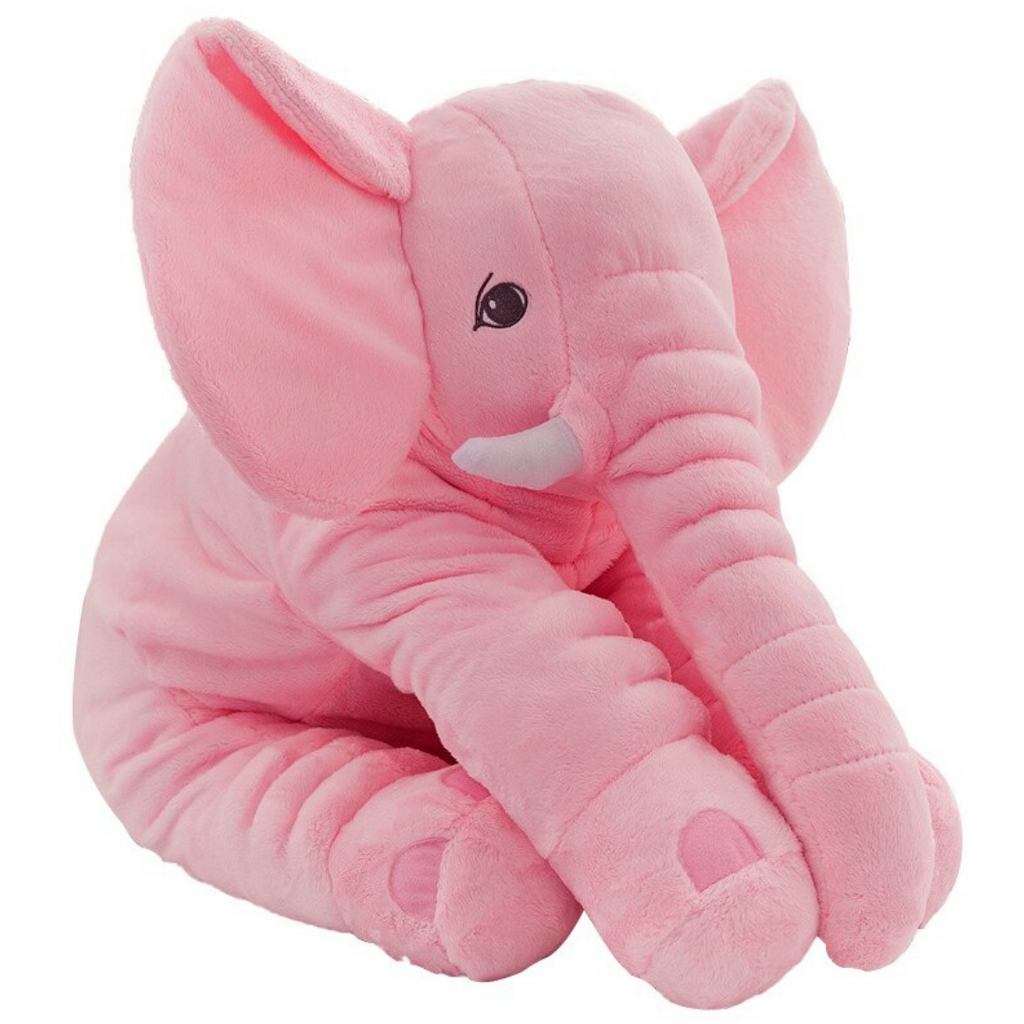 Grande elefante de pelúcia Topmall, 40 cm, brinquedo macio em tom cinza, ideal para decoração ou companhia.