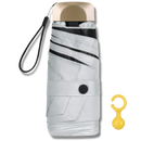 Guarda-chuva de bolso cinza Toptie com proteção UV, ideal para uso ao ar livre e proteção contra raios solares.