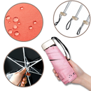 Parasol de bolso cinza Toptie com proteção UV, ideal para atividades ao ar livre, compacto e leve para transporte fácil.