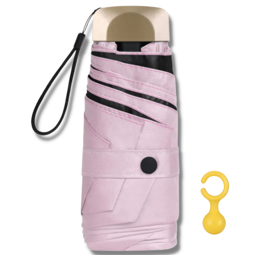 Parasol de bolso Toptie com proteção UV, em cinza, ideal para atividades ao ar livre e proteção contra raios solares.
