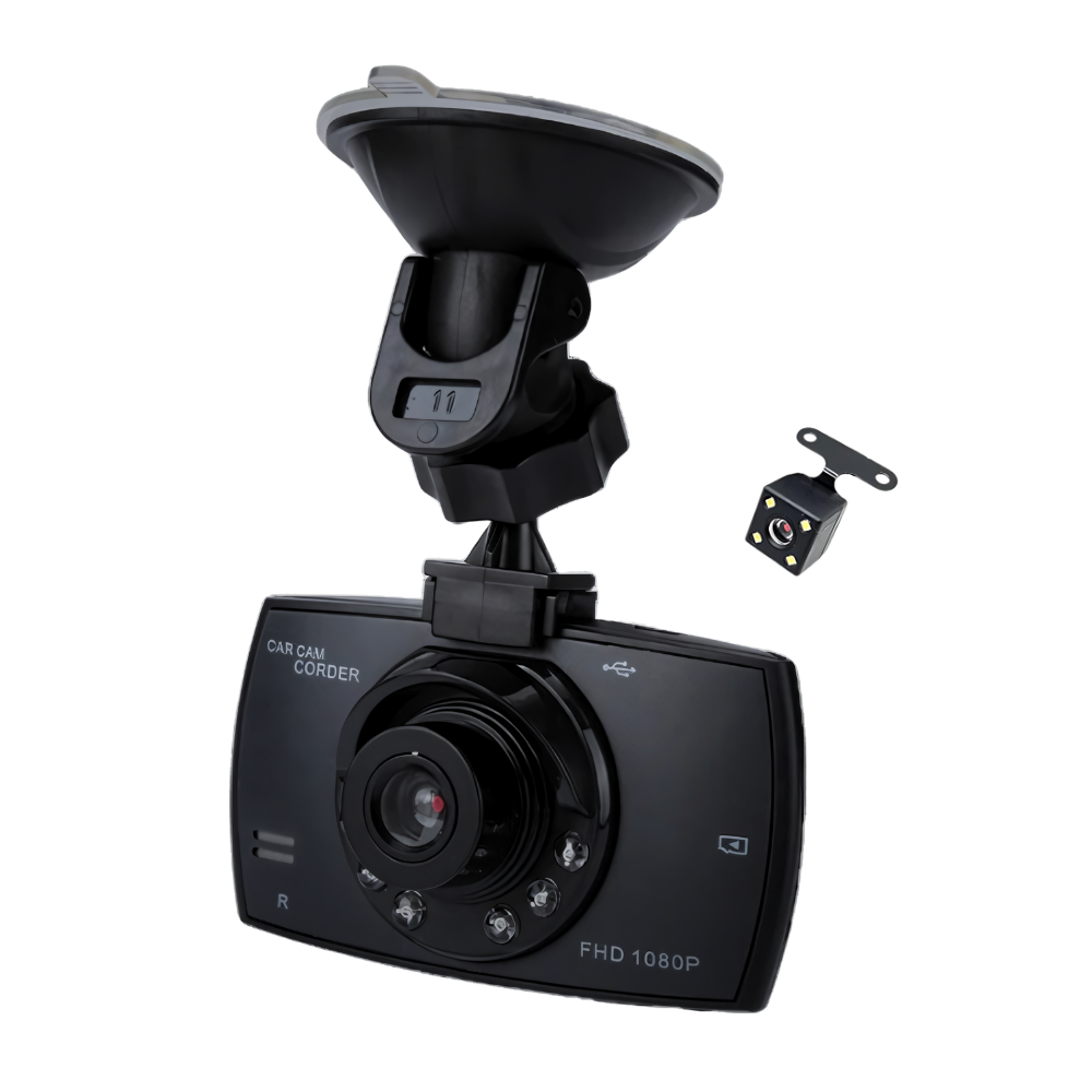Câmera de segurança para veículos Topunion, gravador de condução HD 1080p com duas câmeras, eletrônica automotiva inteligente
