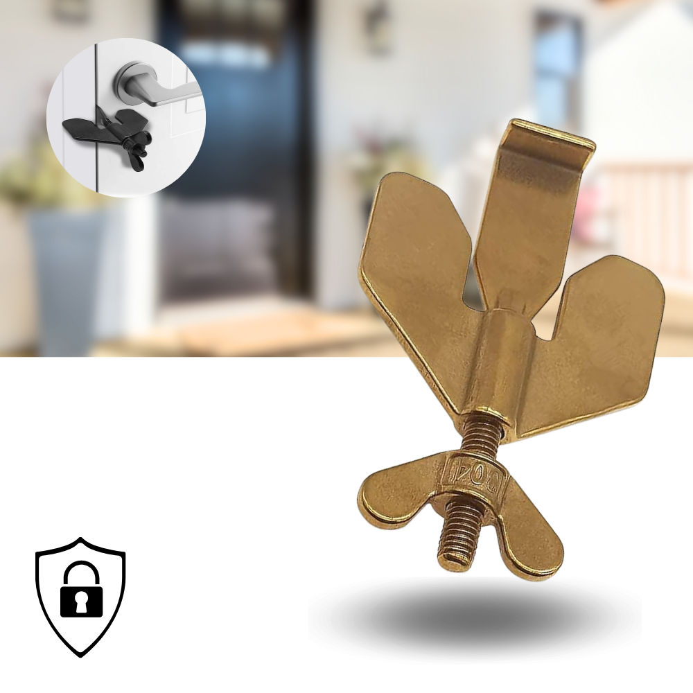 Verrou de porte de viagem Toseery noir, universal, sem perfuração, para segurança de portas em viagens.